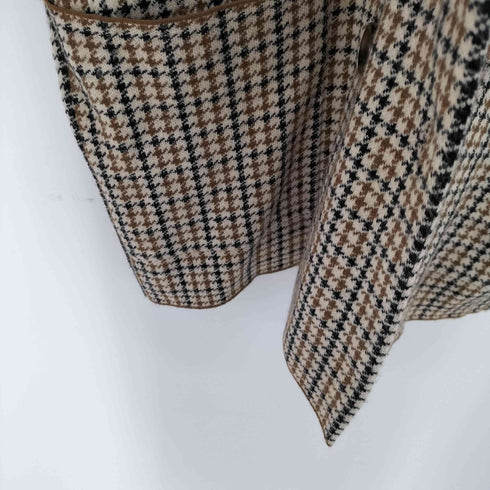 ザラ ZARA 千鳥格子柄 ニットダブルテーラードジャケット レディース import:M